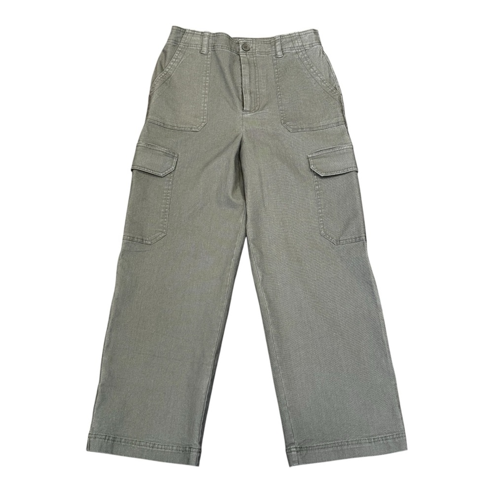 Z Supply Pants Bobbi Washed Straight Leg Pant High Rise Grape Leaf Green Size M